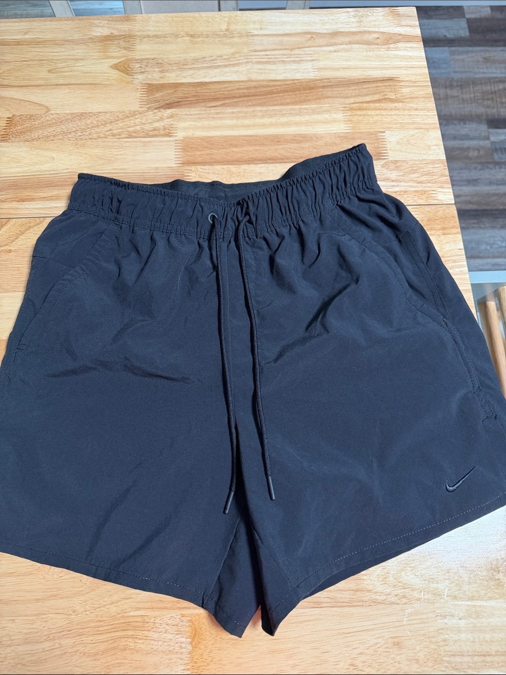 Men's Black Performance Shorts with Drawstring